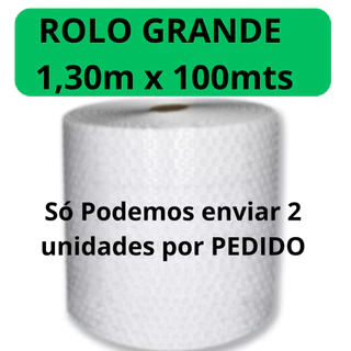 Plástico Bolha 1,30 x 100 Metros Para Mudança Embalagem Ecommerce Rolo Grande Saco Bobina