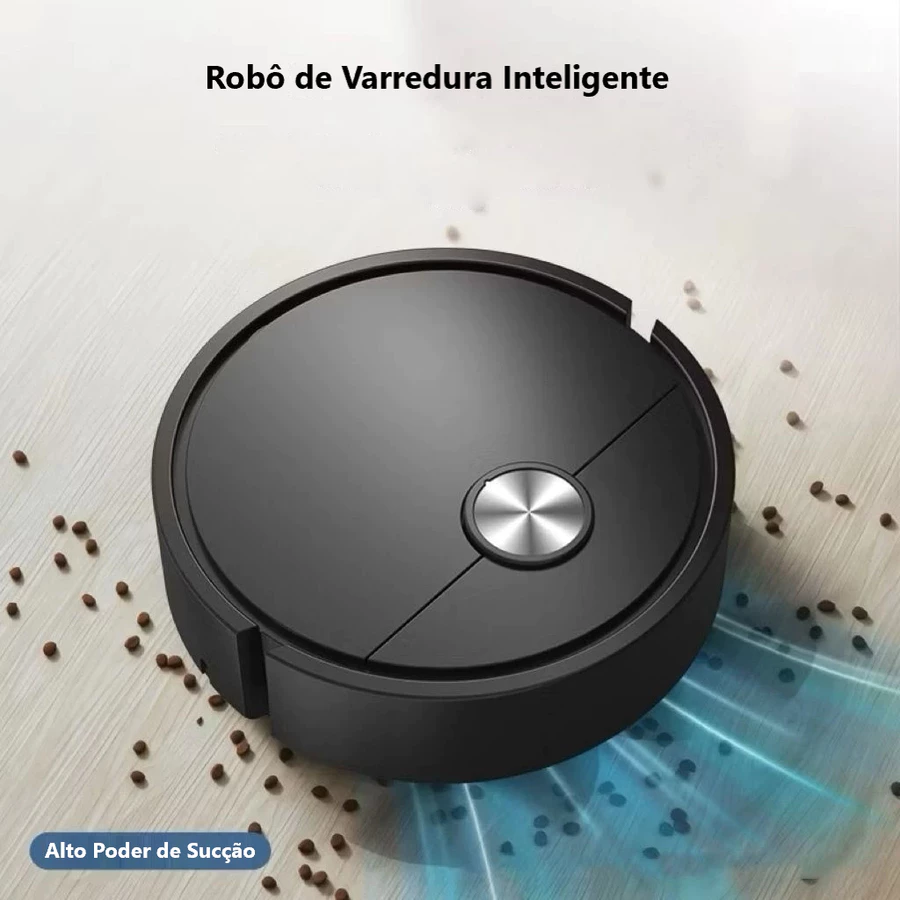 Robô Varredora/Aspirador De Pó Automática 3 Em 1 Limpeza Doméstica Robótico Inteligente E Silencioso — foto 3 de 3