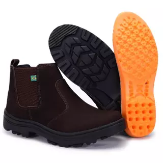 Bota Botina Adventure Masculina Couro Legitimo Sola Costurada