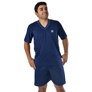 Promoção Pijama Masculino Liso Curto Verão Short e Camisa Manga Revenda Atacado em Oferta na Shopee