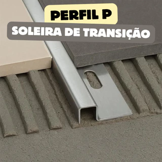 Perfil P Filet Soleira de Piso Em Aço Inox 1 MT Envio Imediato