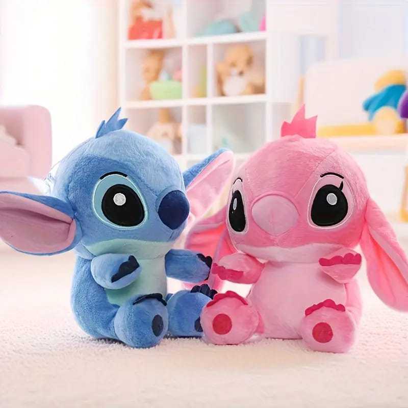 Pelúcia Casal Stitch Angel 20cm Fofo Presente Criativo Macio Ohana ...