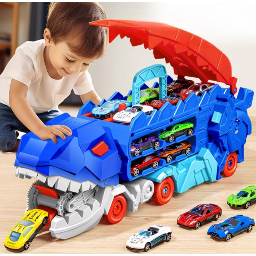 Caminhão Dinossauro 2 em 1 – Pista de Corrida + Engole Carros com 2 ...