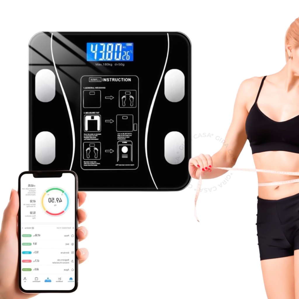 Balança Digital Medidora Corporal Bioimpedância até 180kg