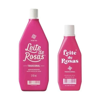 Leite de Rosas Tradicional 60ml ou 100ml – Desodorante Corporal e Adstringente Clássico em Oferta na Shopee