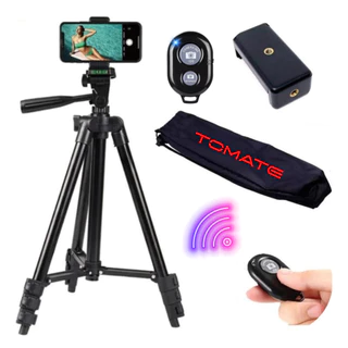 Tripé Profissional Com Suporte de Celular e Controle Shuter Bluetooth Tomate Original