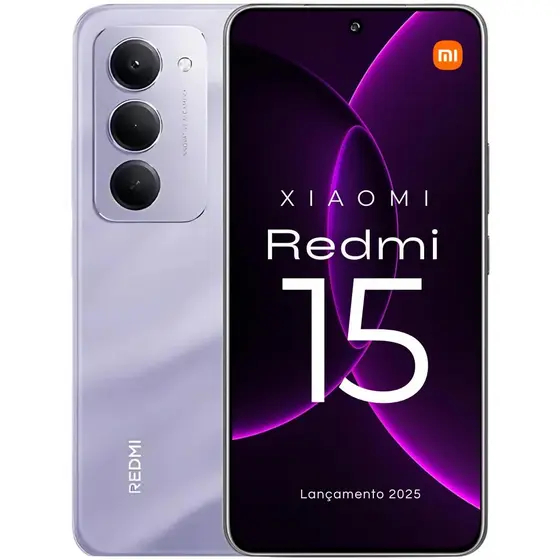 Xiaomi Redmi 15 4G, Bateria 7000mAh, 128/6GB - 256/8GB Processador