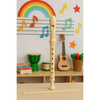 Flauta Doce Resina Soprano Modelo Germanica Estudo Com Vareta De Limpeza em Oferta na Shopee