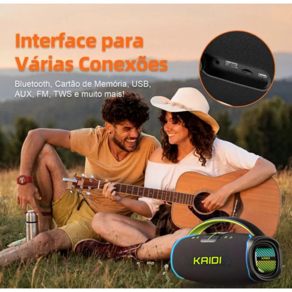 CAIXA DE SOM BLUETOOTH 300W SUPER POTENTE COM ENTRADA PEN DRIVE
