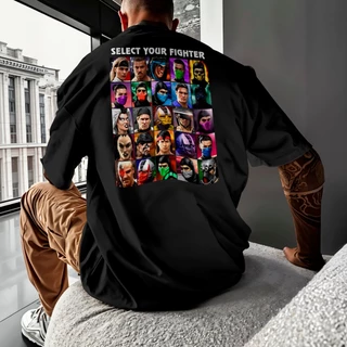 Camiseta Oversized Streetwear Jogo Mortal Ultimate Kombat UMK3 Personagens REF 3097 FLUXO GEEK