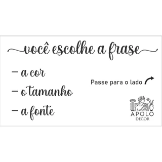 Frase personalizada para decoração em mdf 3mm você escolhe a frase, tamanho e cores
