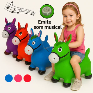 Cavalinho Upa Upa inflavel Pocoto Brinquedo Pula Pula Musica Infantil Com Musica e Led em Oferta na Shopee