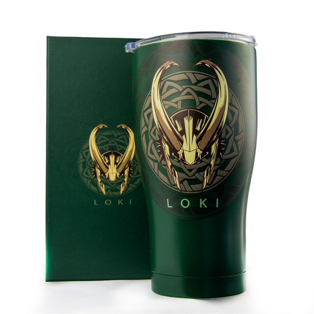 Copo Marvel Loki Inox 900ml Térmico Design Ergonômico