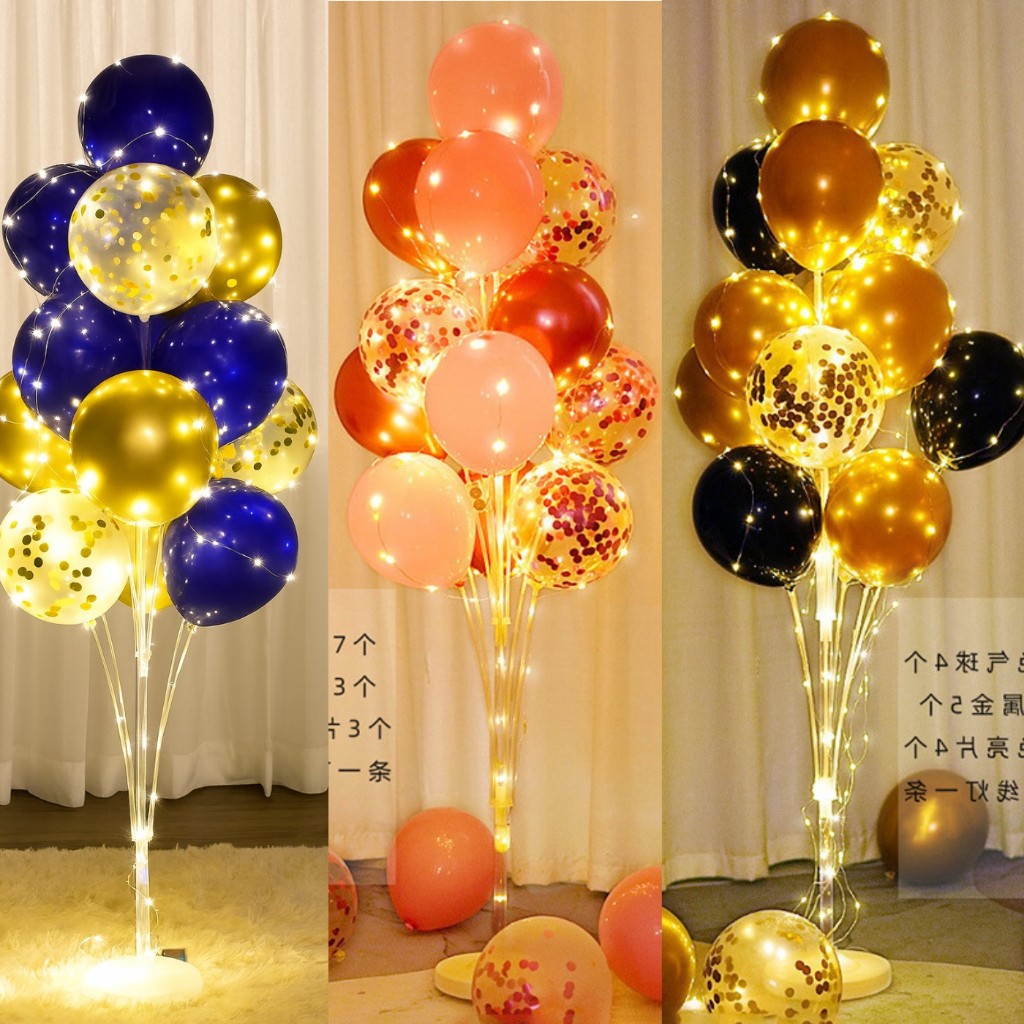 Suporte de Balão 1,68 m Com Led e 19 hastes Decoração de Festa ...