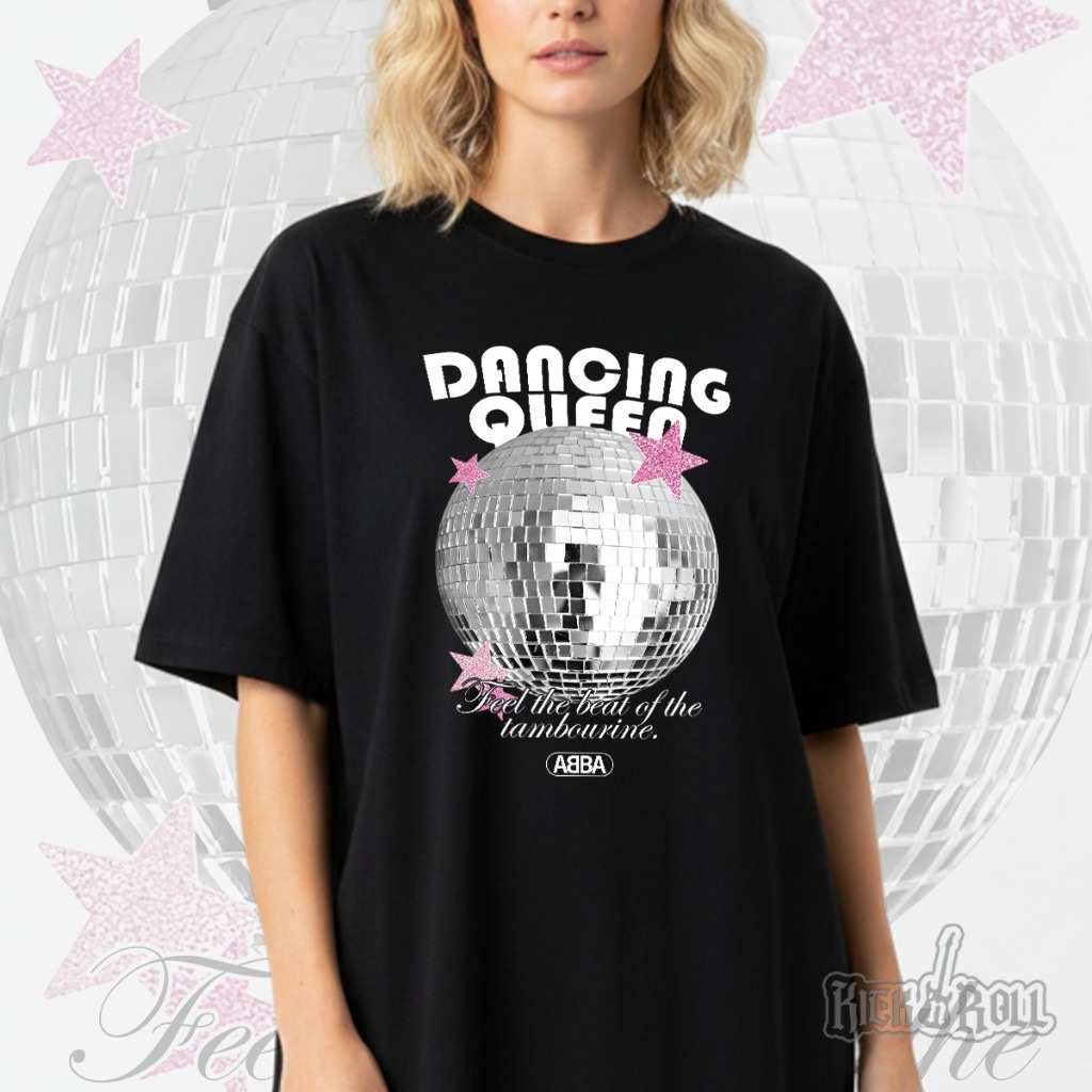 希少　ABBA Dancing Queen バンドTシャツ Camiseta Unissex Dancing Queen Abba | Shopee Brasil