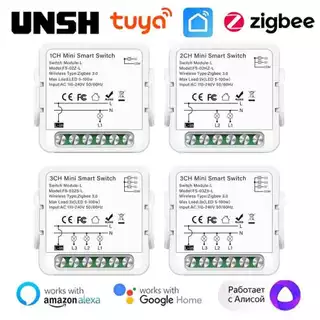 Módulo de interruptor de luz inteligente Tuya ZigBee 3.0 suporte para controle bidirecional sem fio