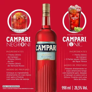APERITIVO CAMPARI BITTER 998ML