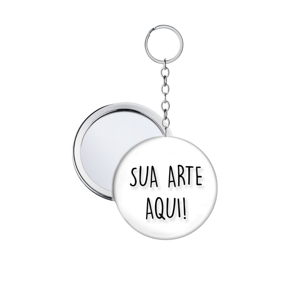 11 Espelho Chaveiro Personalizado Sua Arte