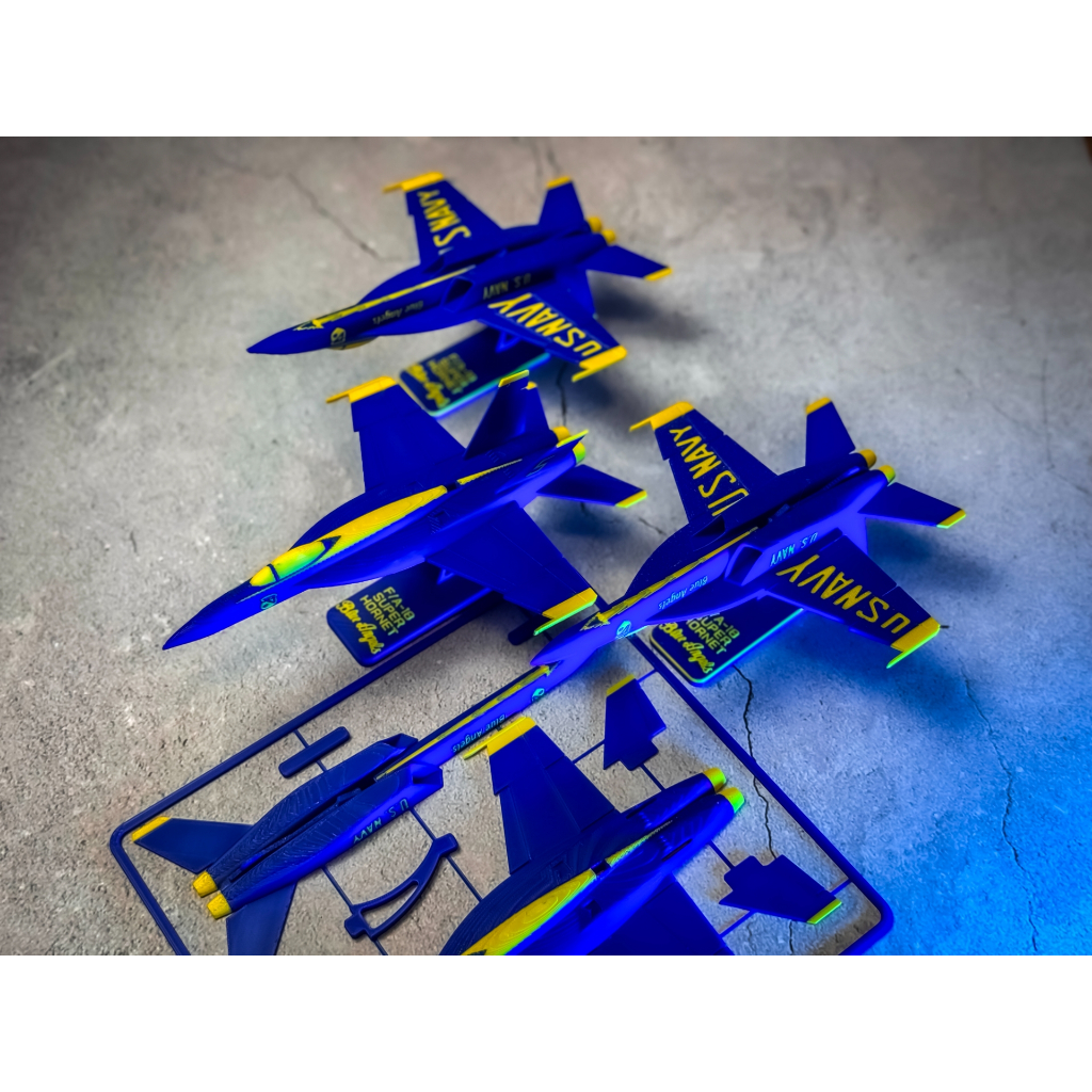 F/A-18 Hornet Blue Angels KIT CARD para Montar - Miniatura 3D