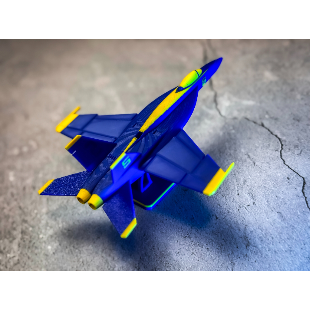 F/A-18 Hornet Blue Angels KIT CARD para Montar - Miniatura 3D