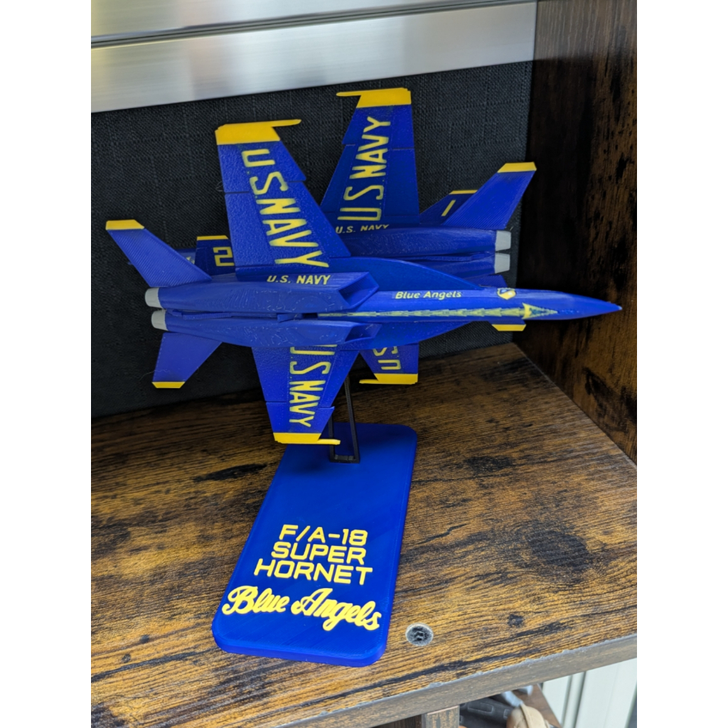 F/A-18 Hornet Blue Angels KIT CARD para Montar - Miniatura 3D