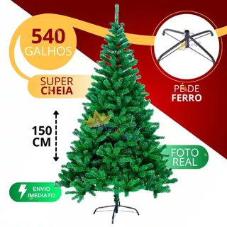 Árvore de Natal Grande Pinheiro Decoração de Natal 540 Galhos 150cm