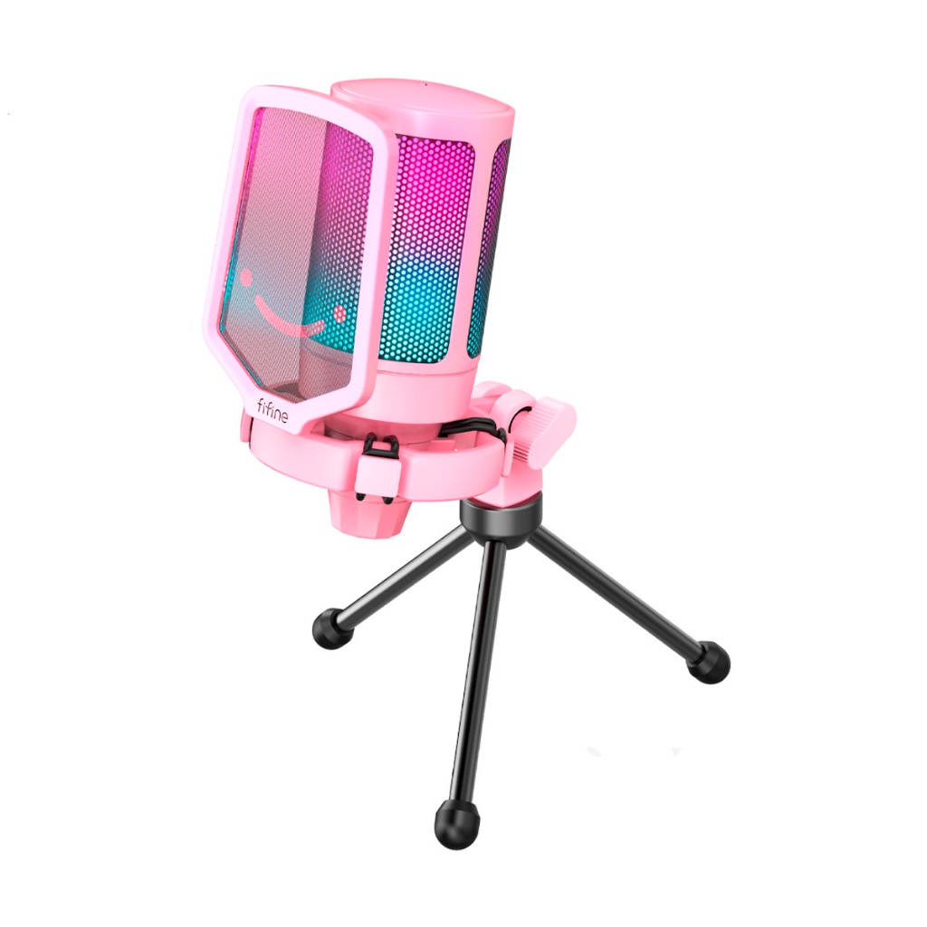 Microfone Gamer USB Fifine Ampligame A6V Rosa | Shopee Brasil