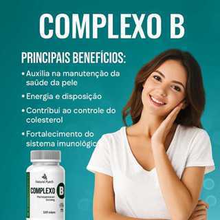 Vitamina Complexo B com 120 Cápsulas 500mg