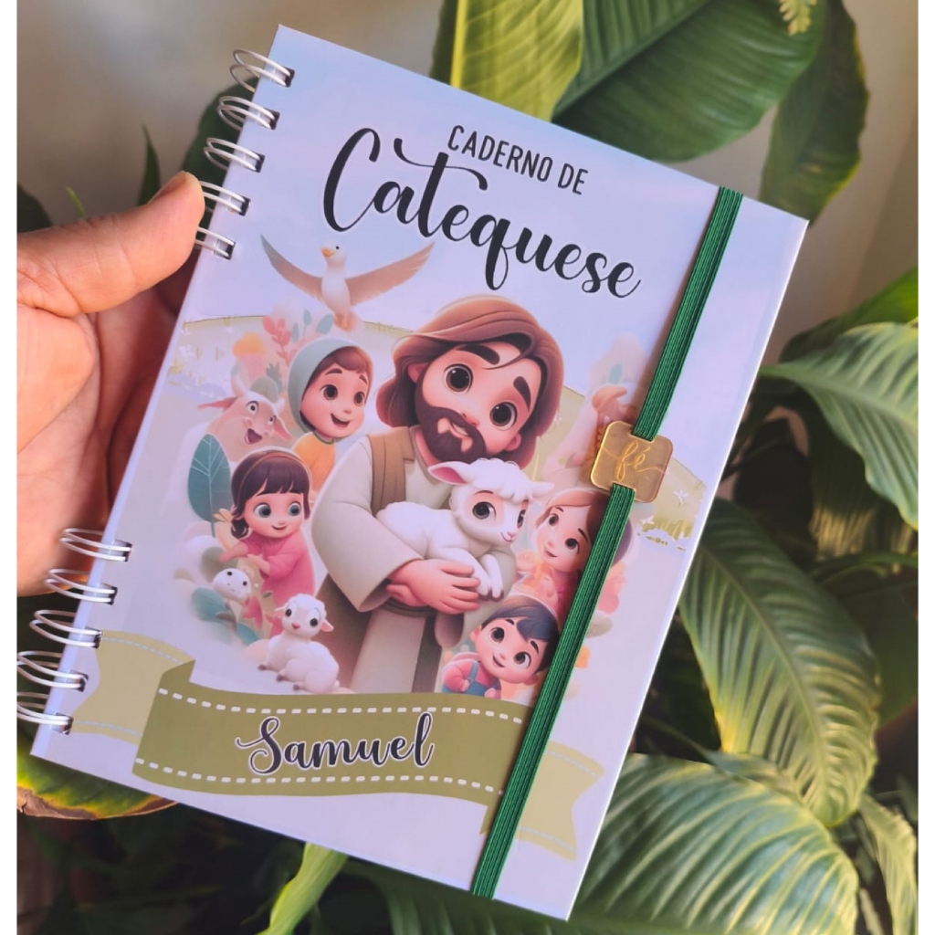 Caderno de Catequese Personalizado Capas Infantis e Adultas | Shopee Brasil
