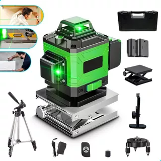Nível Laser 12 Linhas Verde 2 Baterias + Maleta