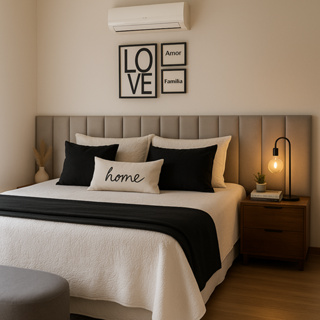 Cabeceira de Cama Casal Retangular Autocolante KIT-45x20cm (ENVIO IMEDIATO)