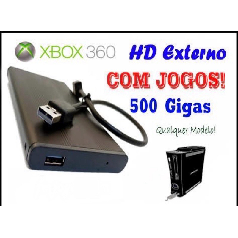 HD Para Xbox 360 BLOQUEADO ou Des-bloqueado - 140 Jogos Serve Qualquer Xbox 360 Leia