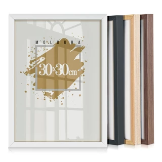 Kit 10 Molduras 30x30 Para Quadro Composição Fotos Quadrada Com Vidro ou Acetato Certificado
