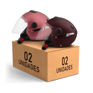 Kit 2 Capacete Aberto New Atomic Elite Unissex barato