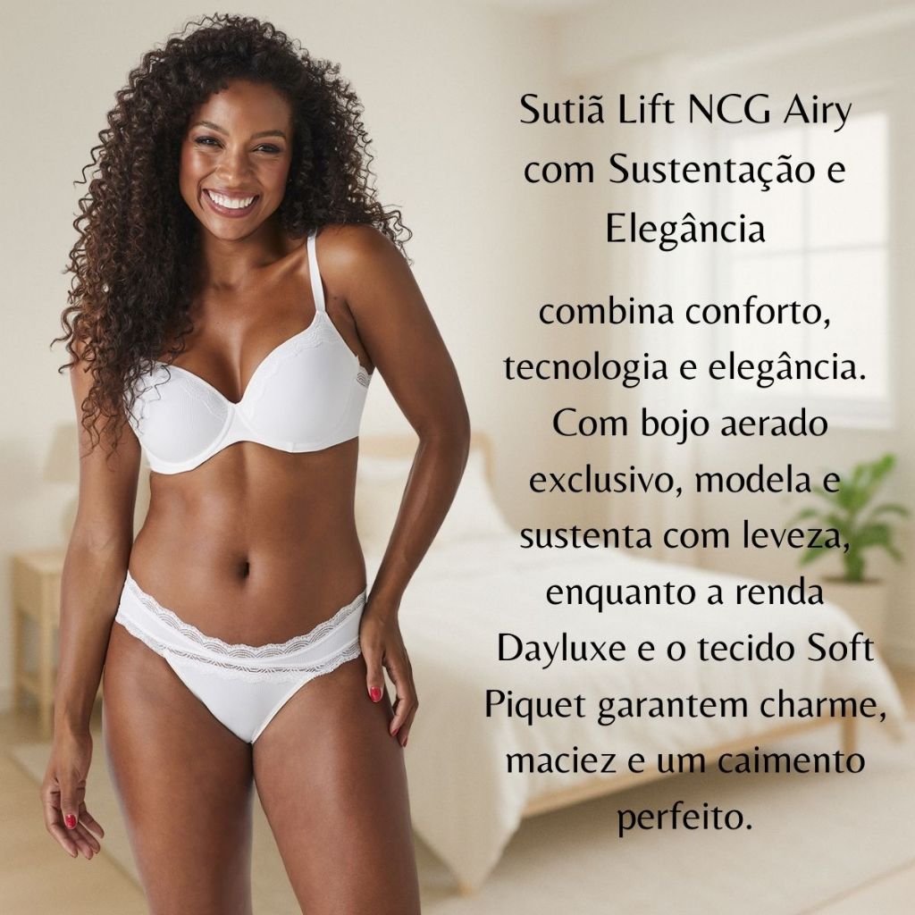 Sutia Liz 51925 Alças Reguláveis Modelador Com Aro e Bojo Dayluxe