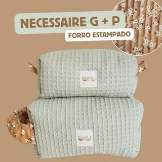 Necessaire tecido BOX Feminina Grande com Alça | Estojo para Maquiagem acolchoada