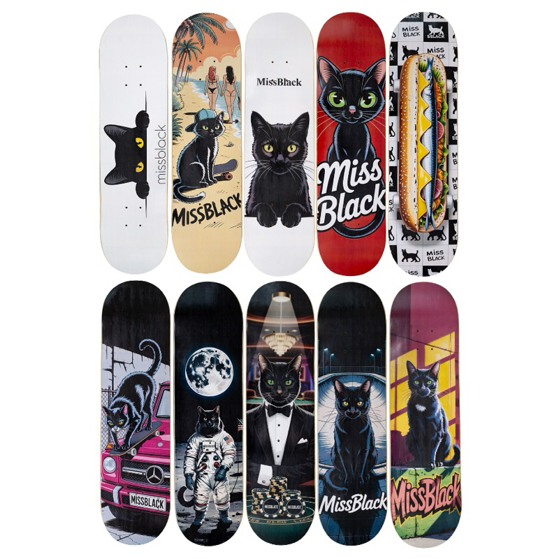 Skate Completo Profissional Black Sheep 8.0 Street - Desenhos