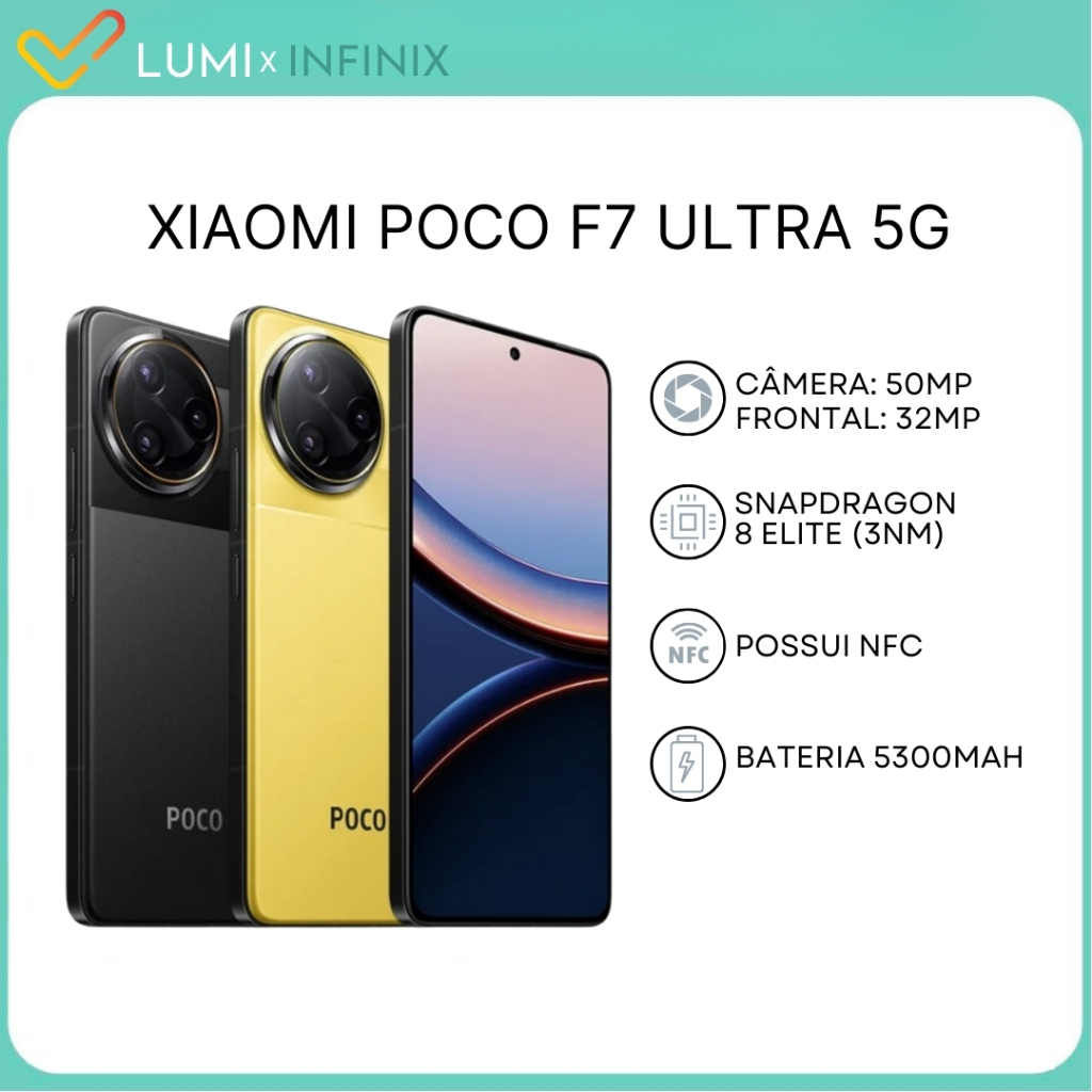 Xiaomi POCO F7 Ultra – Versão Global 5G, 512GB + 16GB RAM