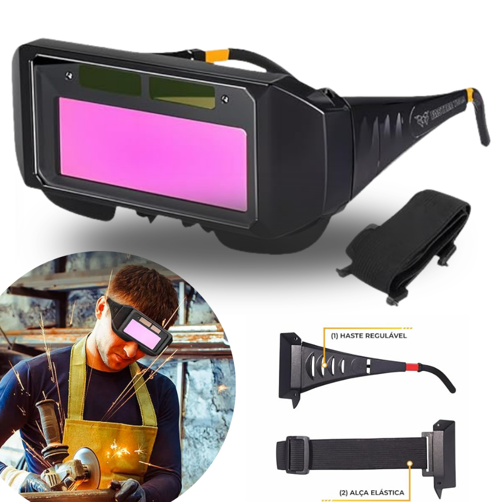 Óculos De Solda Para Soldador C/ Escurecimento Automático