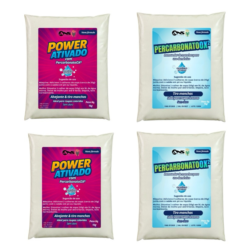 Power ativado,2kg, PercarbonatoOX,2kg.