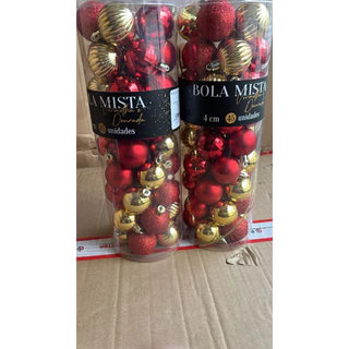 bola de natal mista com 24/45 peças3, 6/4 /5/7/8cm lisa fosca arabesco vazado glitter