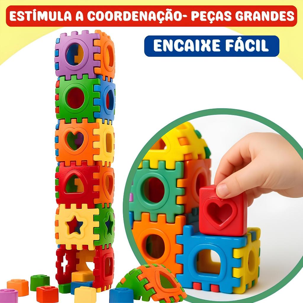 Brinquedo Educativo Sensorial Para Criança Autista TEA - Blocos de ...