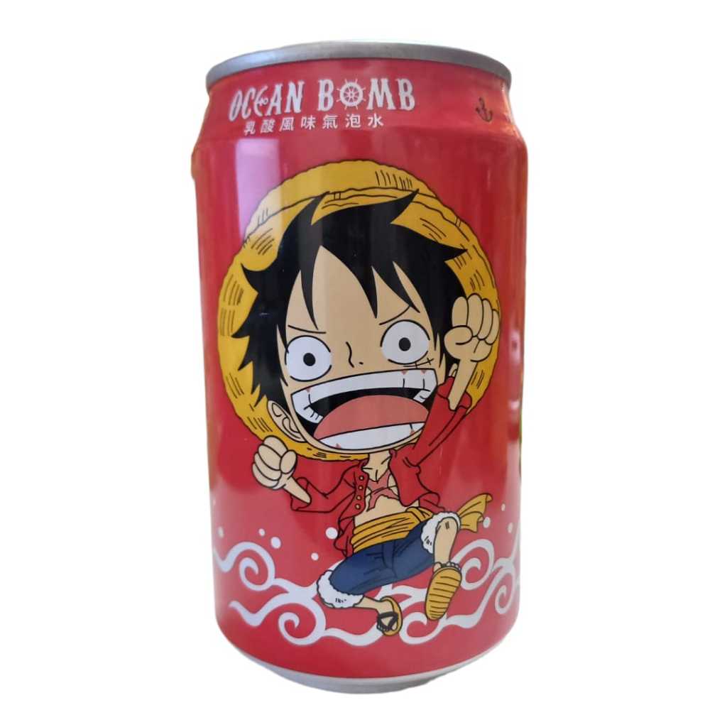 Bebida Adoçada Gaseificada Sabor Calpis One Piece Monkey D. Luffy 330ml Ocean Bomb