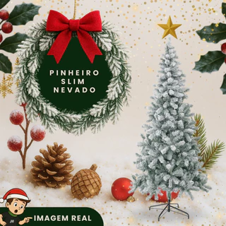 Árvore De Natal Pinheiro Nevada Premium Branca Cheia Luxo 1.2m/1.5m/1.8m/ 2.10m 250 450 650 950 Galhos Premium