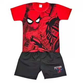 Conjunto Casual Festa Camisa Manga Curta 100% Algodão + Short Tactel Menino H A