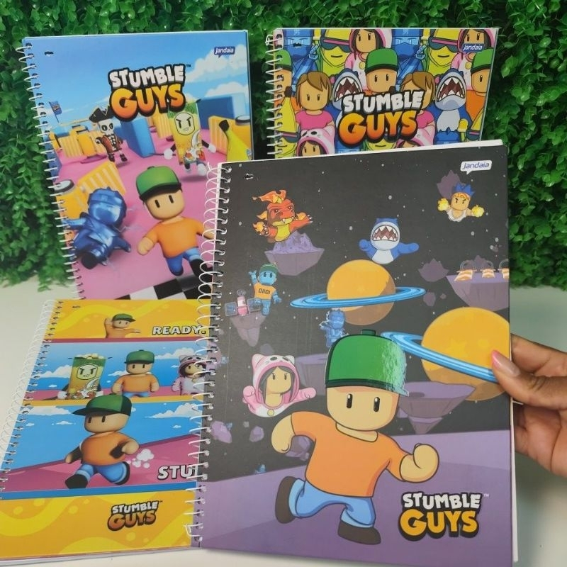 Caderno Stumble Guys Caderno Universitário 1 Matéria 80 Folhas JANDAIA ...