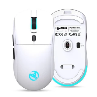 Mouse Gamer – Sem Fio, Iluminação RGB, Alta Performance DPI Ajustável. HXSJ T-20