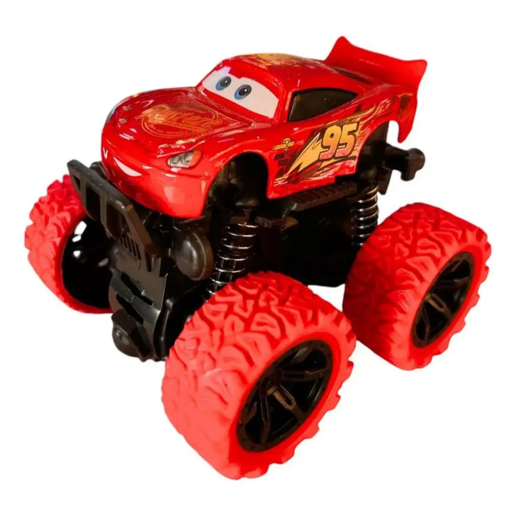 Carrinho Relâmpago McQueen Monster Truck 4x4 com Pneus Grandes ...
