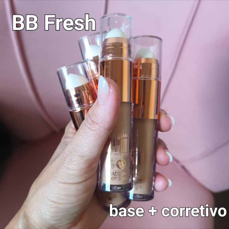 Base Corretivo 2 em 1 Matte Alta Cobertura BB Fresh Maquiagem | Shopee ...