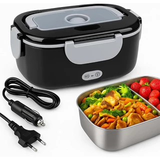 Marmiteira Elétrica Portátil Marmita Aquecimento Rápido Refeições Práticas 110V 220V Bivolt Preto
